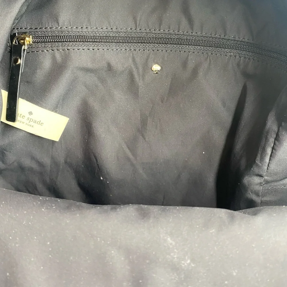 Kate Spade Black & White Striped Backpack